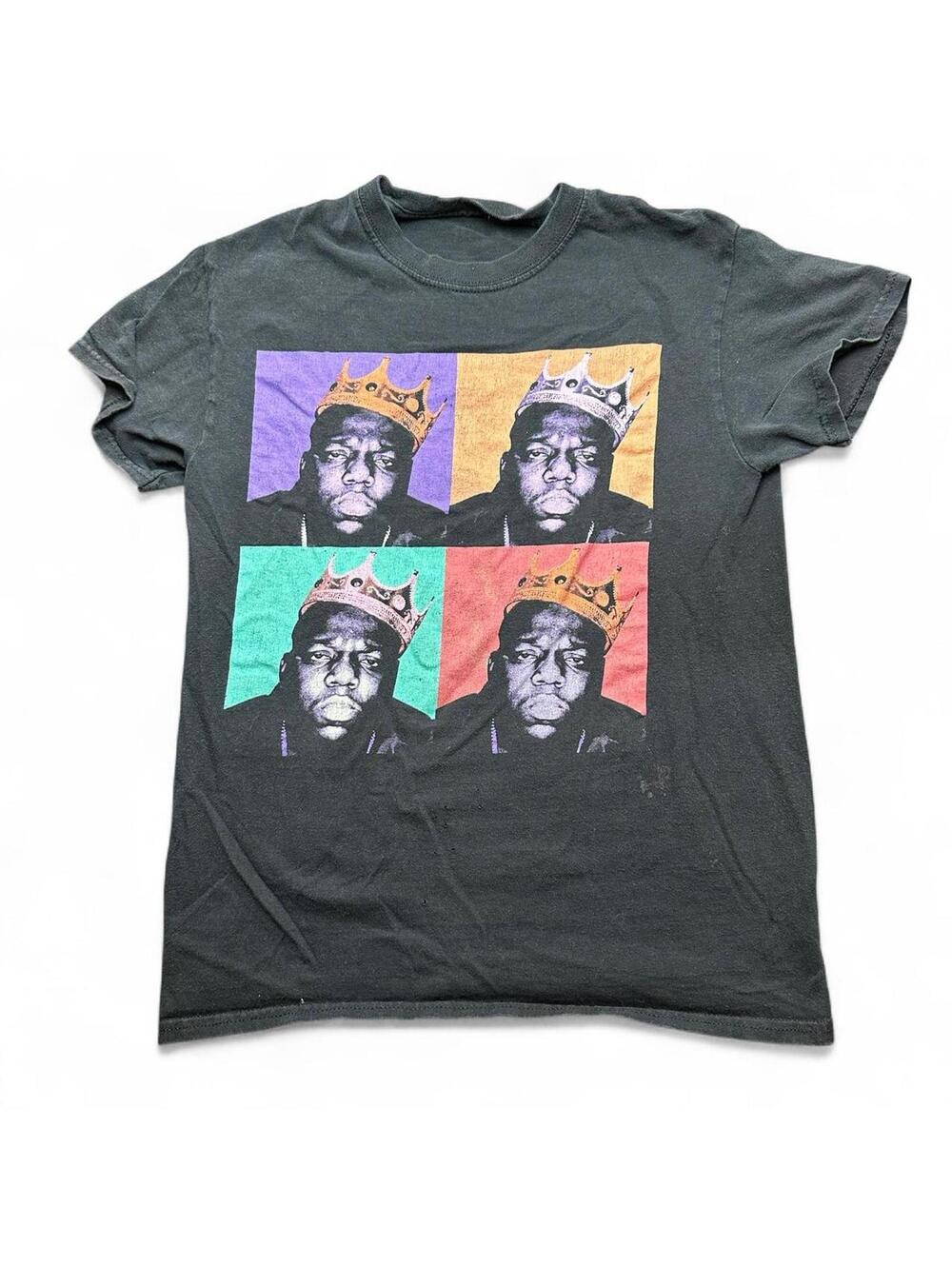 Notorious B.I.G. Pop Art Black Graphic T-Shirt No Size Tag